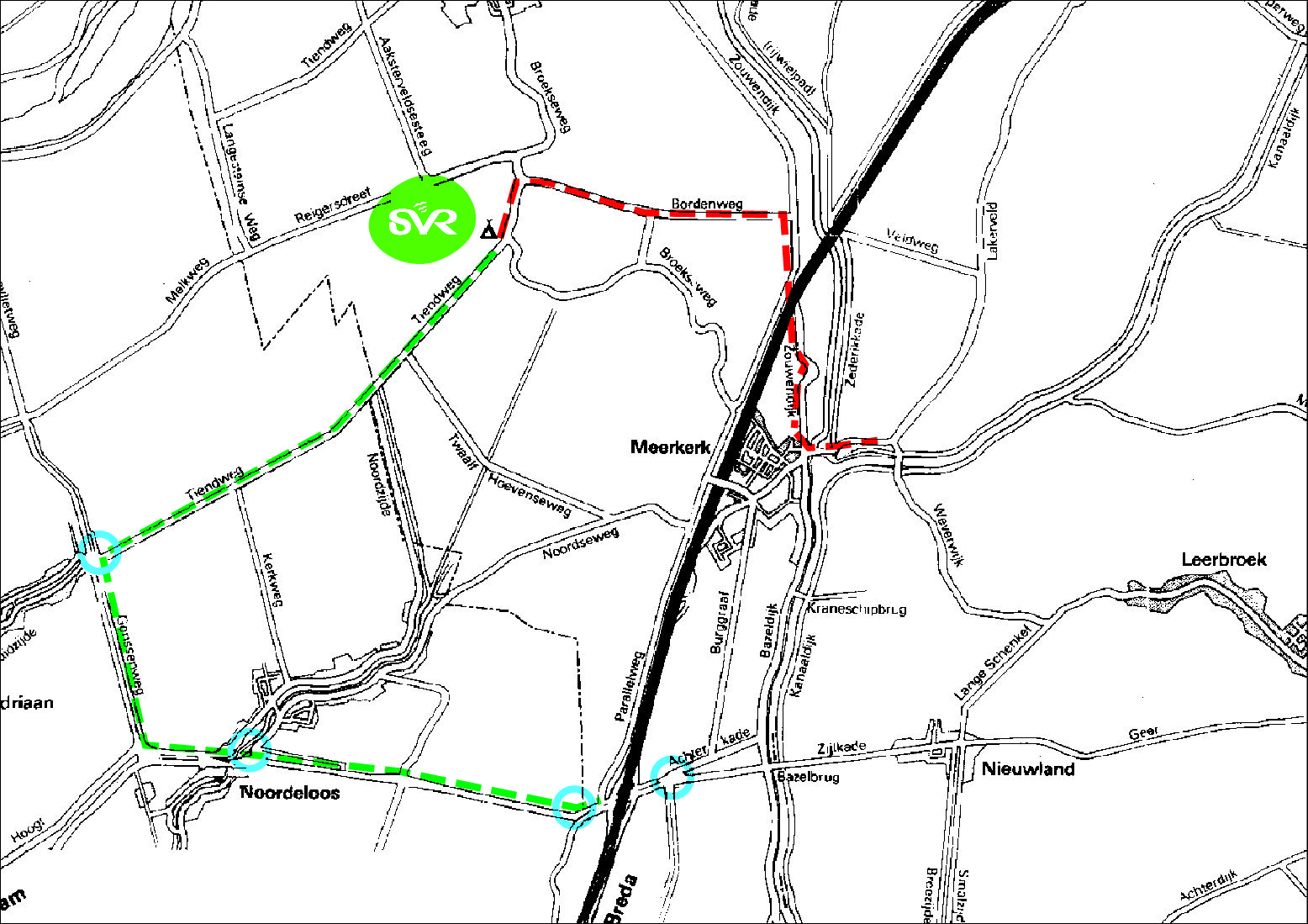 Route SVR Camping Meerkerk